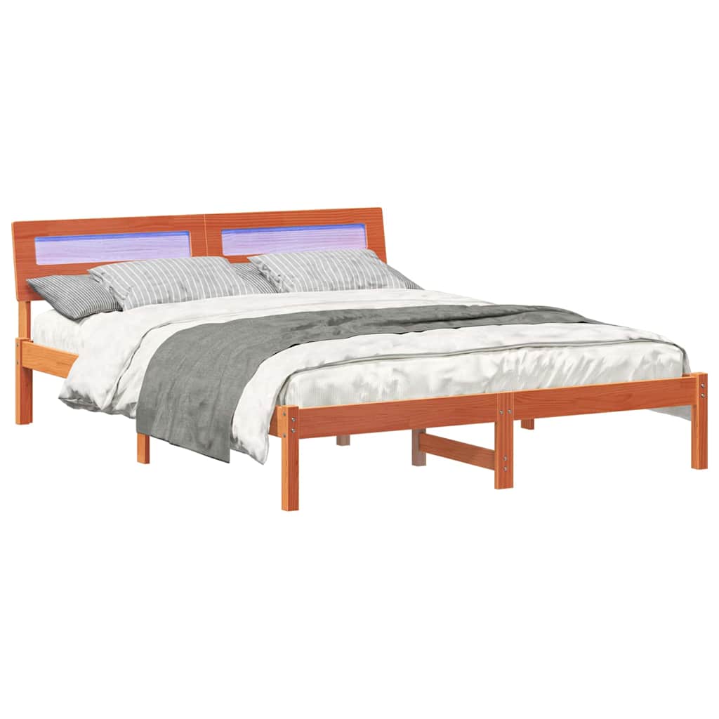 Bedframe Wasbruin 150 x 200 cm Massief grenenhout