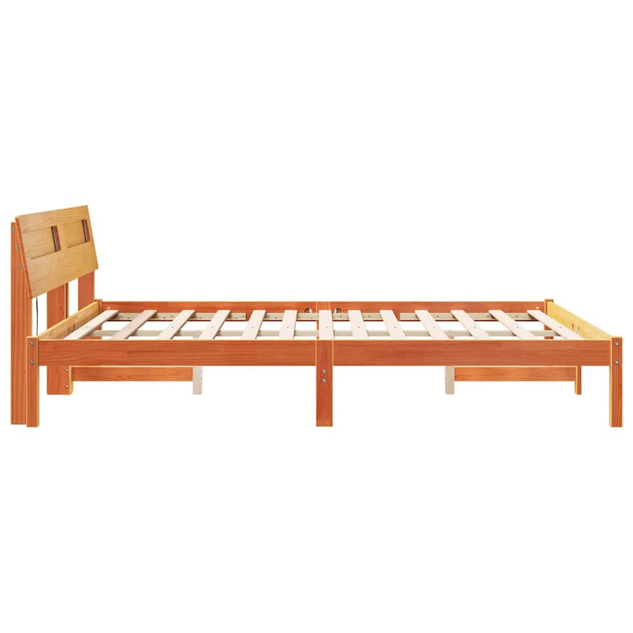 Bedframe Wasbruin 150 x 200 cm Massief grenenhout