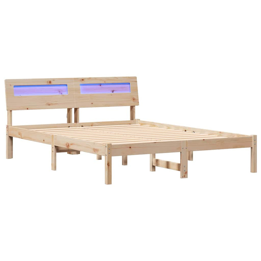 Bedframe Bruin 120 x 200 cm Massief grenenhout