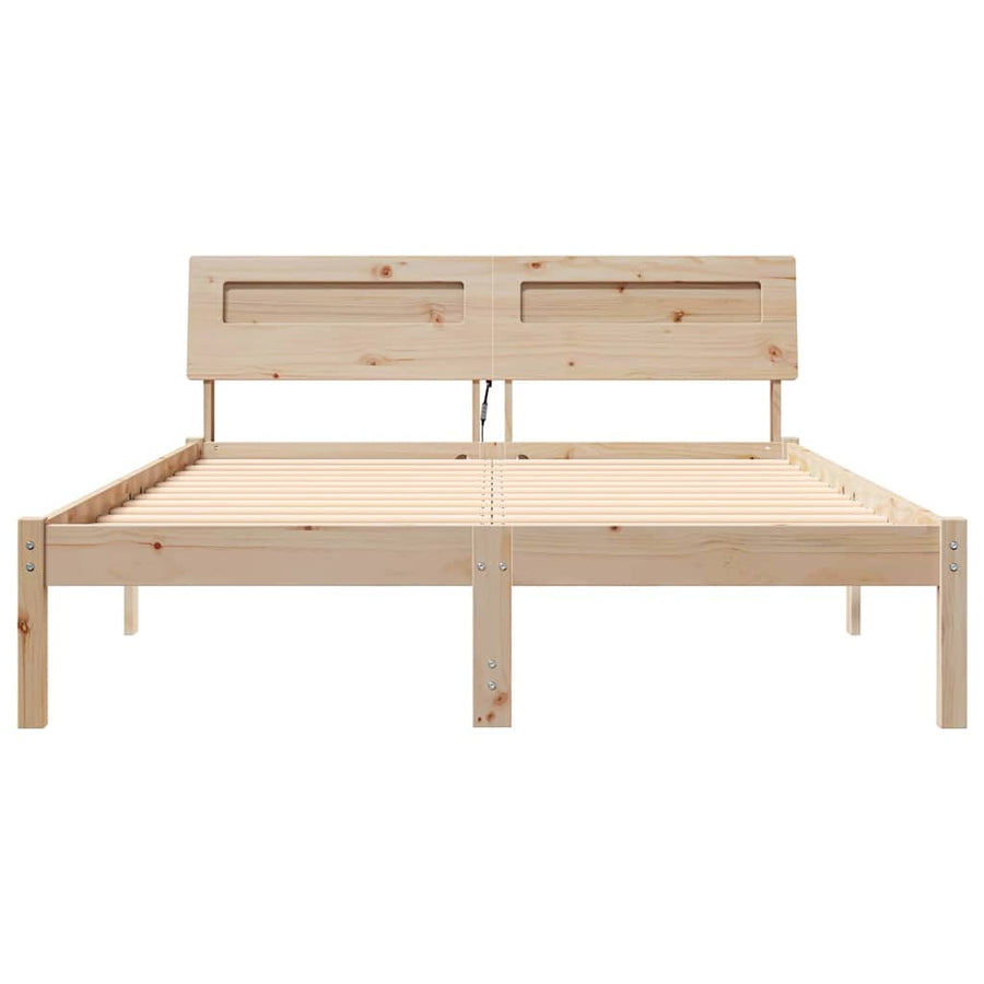 Bedframe Bruin 120 x 200 cm Massief grenenhout