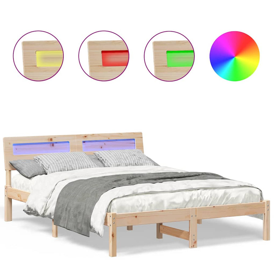 Bedframe Bruin 120 x 200 cm Massief grenenhout