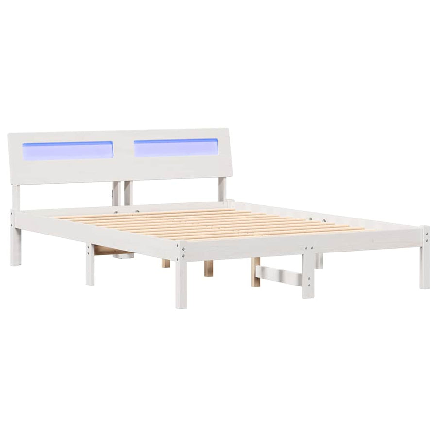Bedframe Wit 120 x 200 cm Massief grenenhout