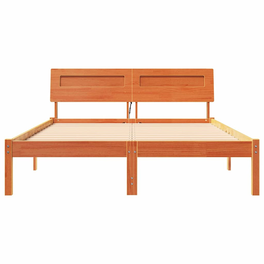 Bedframe Wasbruin 120 x 200 cm Massief grenenhout