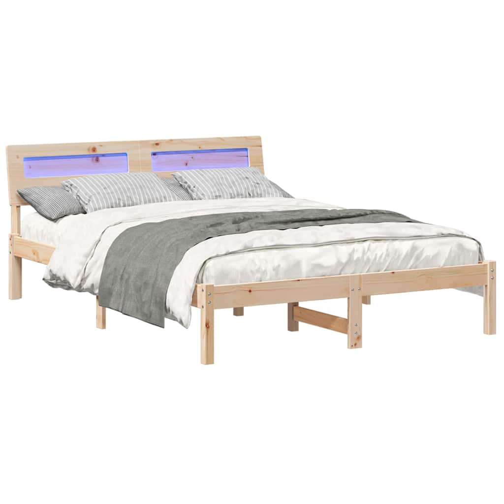 Bedframe Bruin 120 x 190 cm Massief grenenhout
