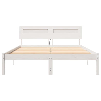 Bedframe Wit 120 x 190 cm Massief grenenhout