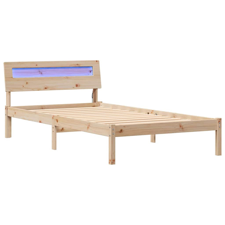 Bedframe Bruin 100 x 200 cm Massief grenenhout