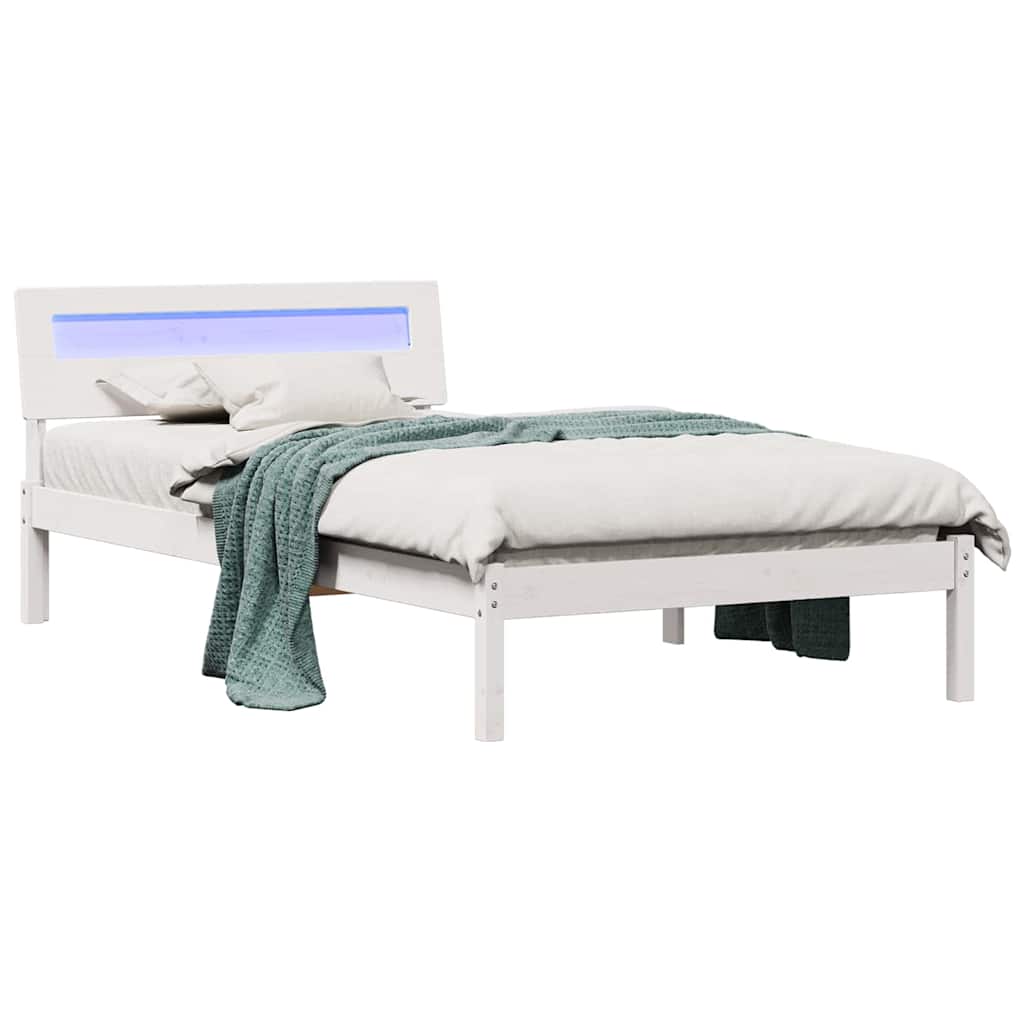 Bedframe Wit 100 x 200 cm Massief grenenhout