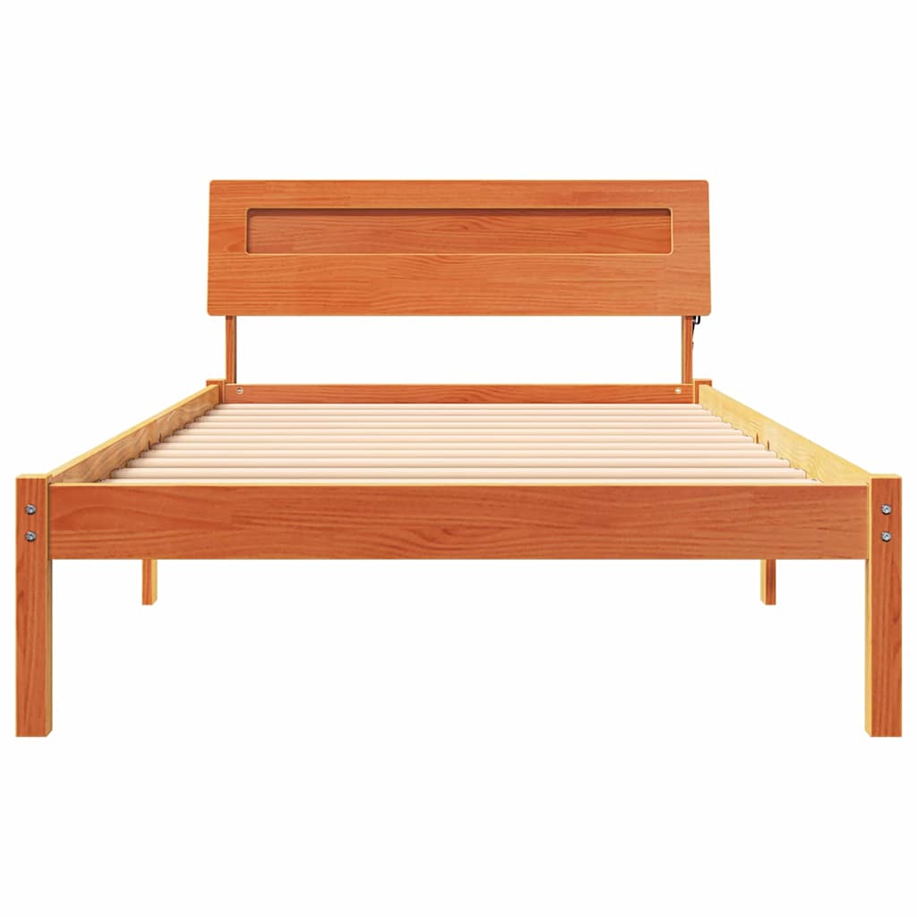Bedframe Wasbruin 100 x 200 cm Massief grenenhout