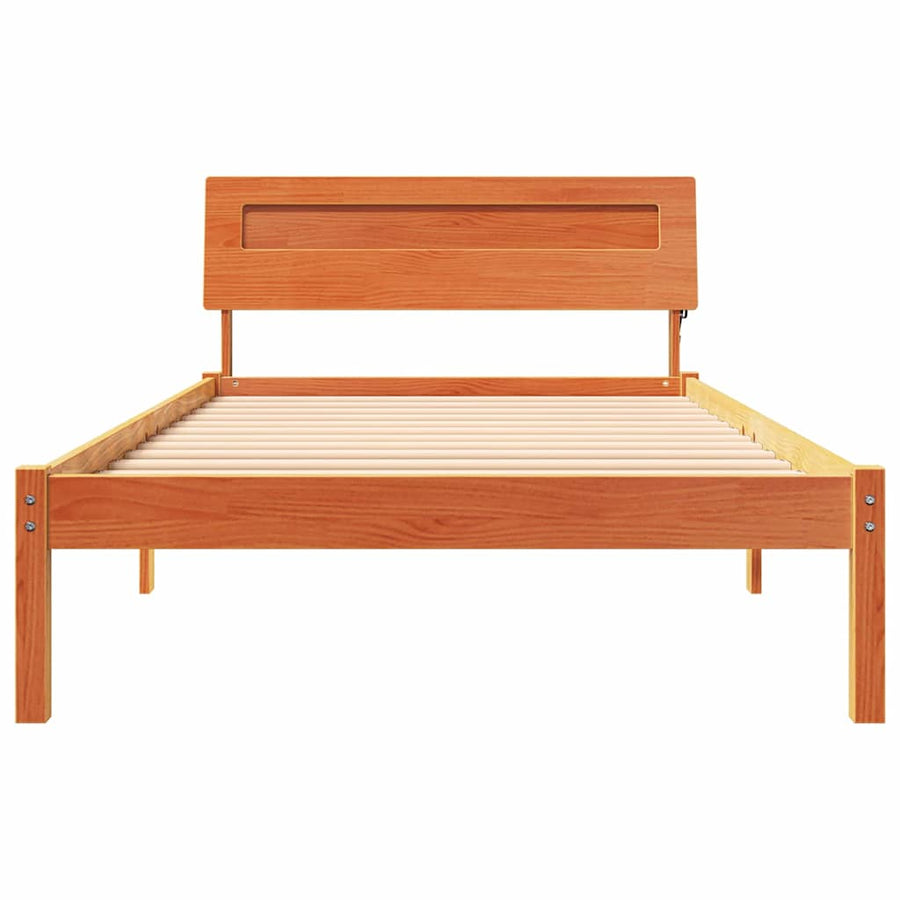 Bedframe Wasbruin 100 x 200 cm Massief grenenhout