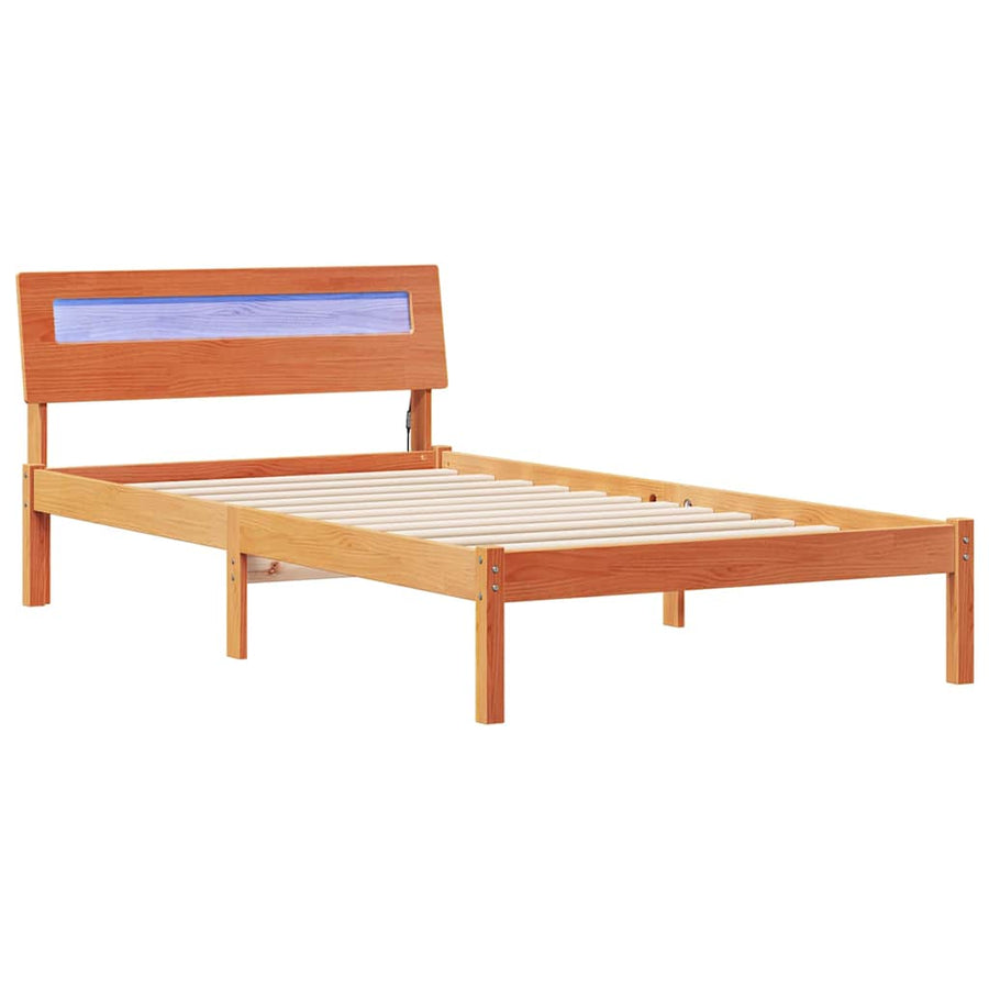 Bedframe Wasbruin 90 x 200 cm Massief grenenhout