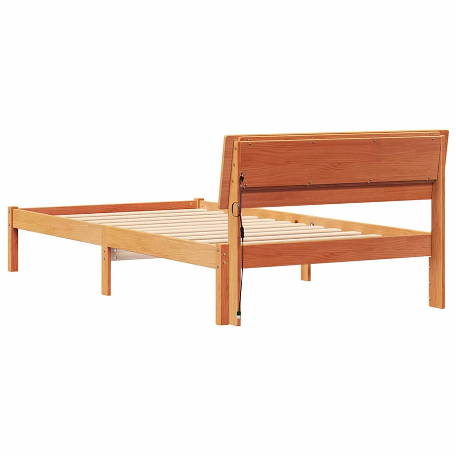 Bedframe Wasbruin 90 x 200 cm Massief grenenhout