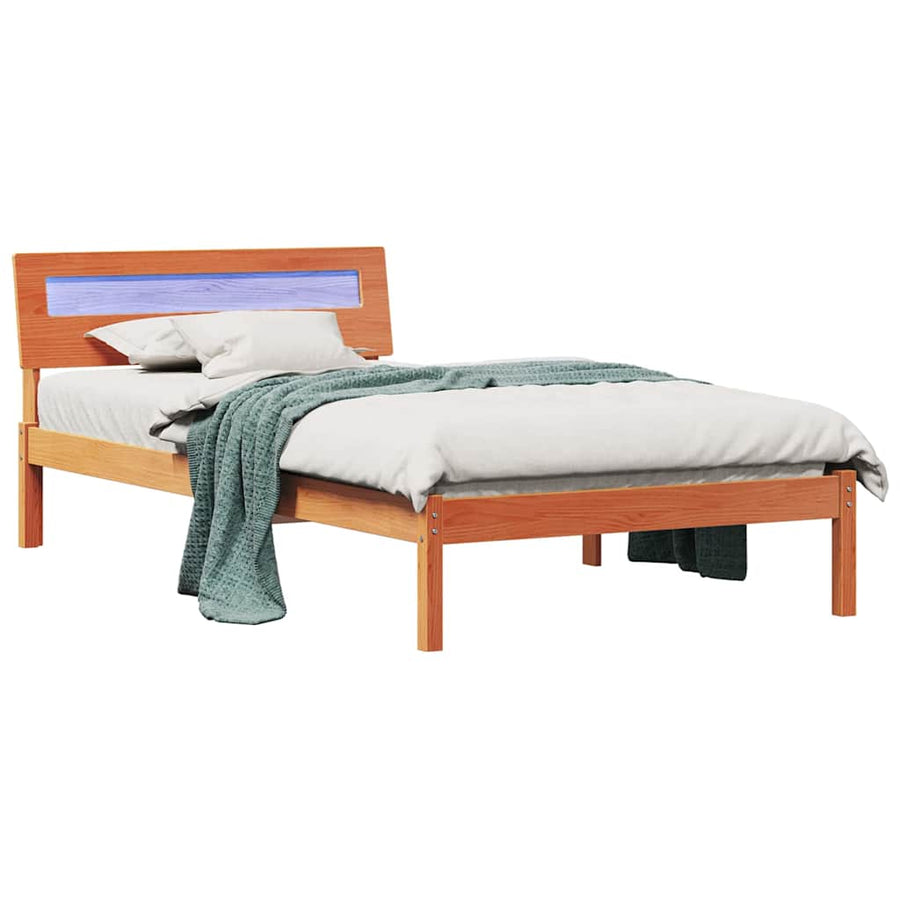 Bedframe Wasbruin 90 x 200 cm Massief grenenhout