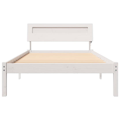 Bedframe Wit 80 x 200 cm Massief grenenhout