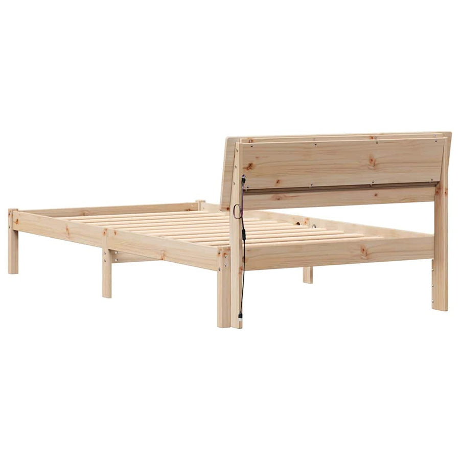 Bedframe Bruin 75 x 190 cm Massief grenenhout