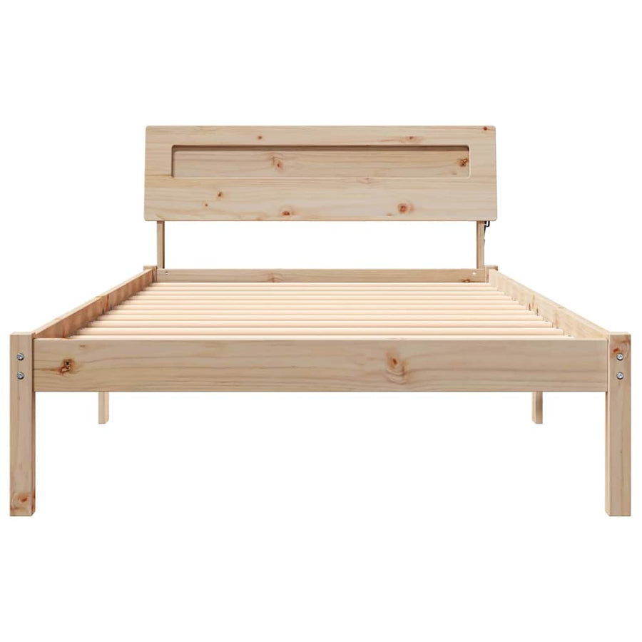 Bedframe Bruin 75 x 190 cm Massief grenenhout