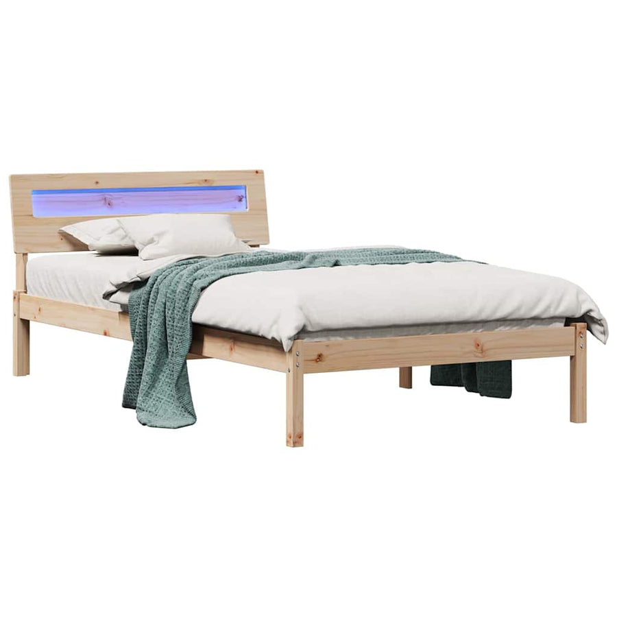 Bedframe Bruin 75 x 190 cm Massief grenenhout