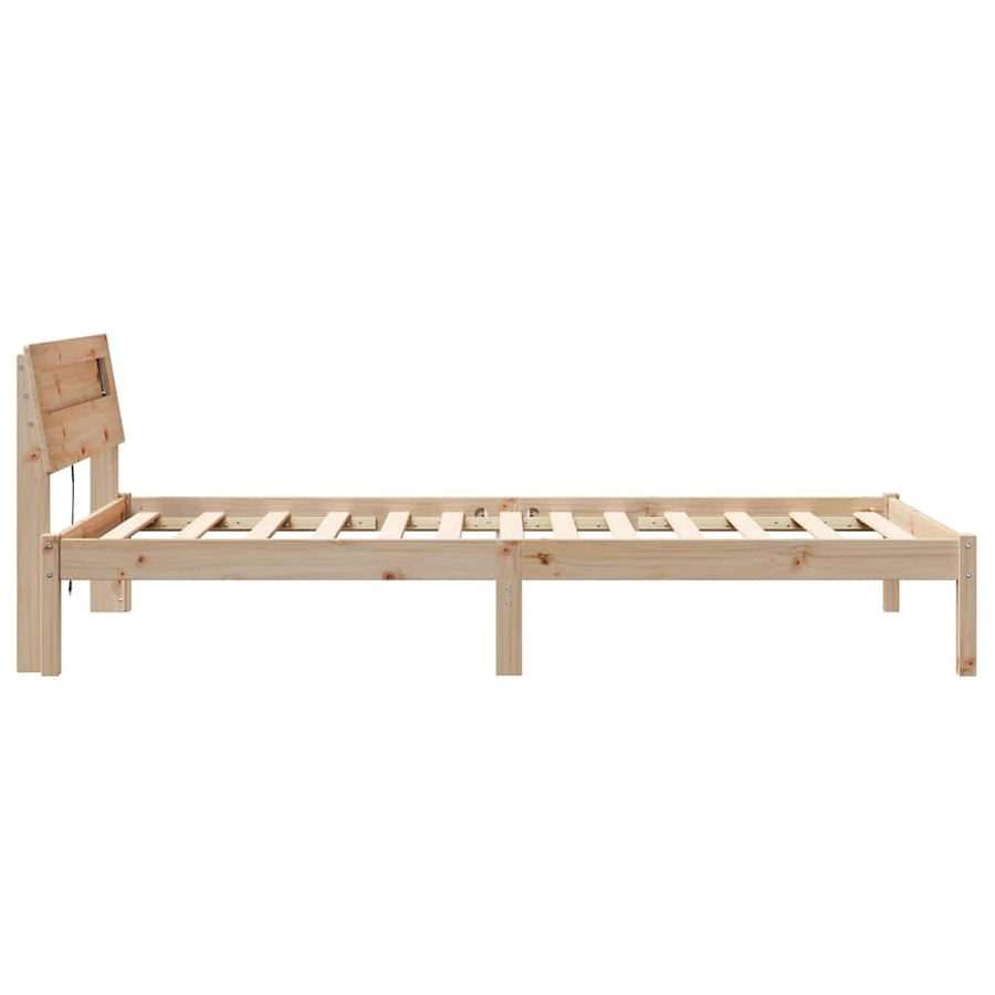 Bedframe Bruin 75 x 190 cm Massief grenenhout