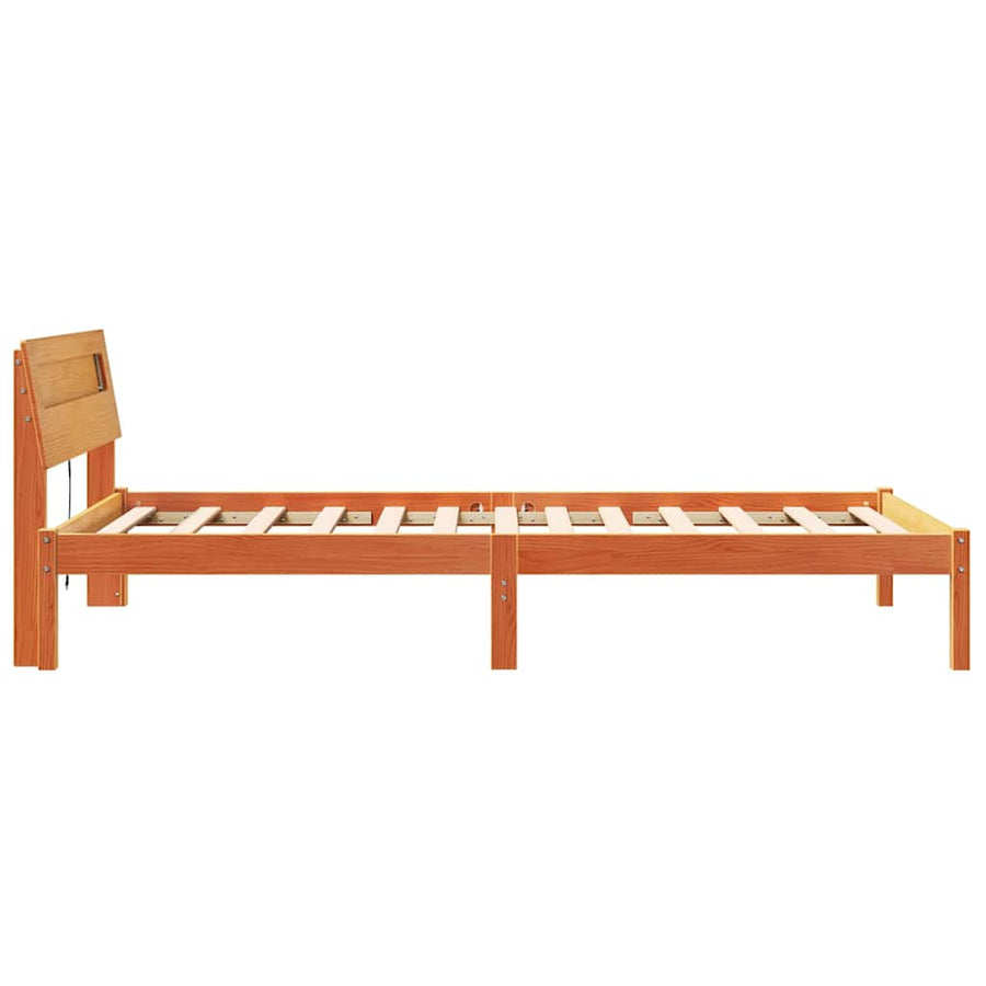 Bedframe Wasbruin 75 x 190 cm Massief grenenhout