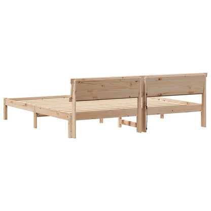Bedframe Bruin 180 x 200 cm Massief grenenhout