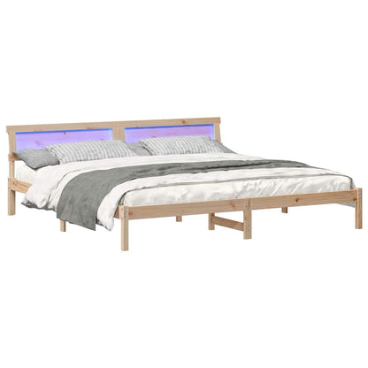 Bedframe Bruin 180 x 200 cm Massief grenenhout