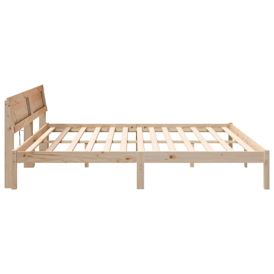 Bedframe Bruin 180 x 200 cm Massief grenenhout