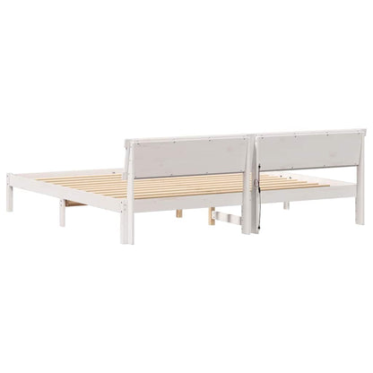 Bedframe Wit 180 x 200 cm Massief grenenhout