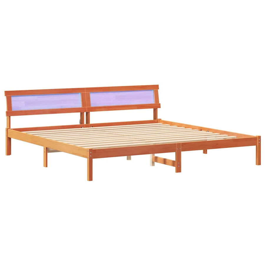 Bedframe Wasbruin 180 x 200 cm Massief grenenhout