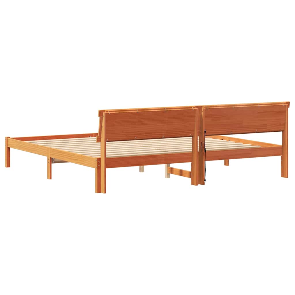 Bedframe Wasbruin 180 x 200 cm Massief grenenhout