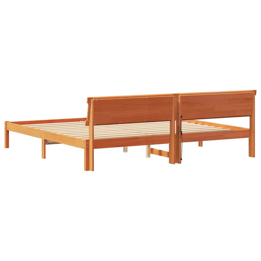 Bedframe Wasbruin 180 x 200 cm Massief grenenhout
