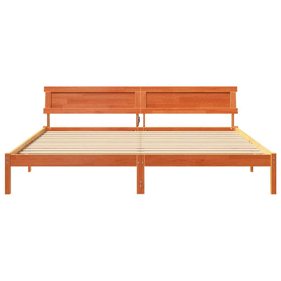Bedframe Wasbruin 180 x 200 cm Massief grenenhout