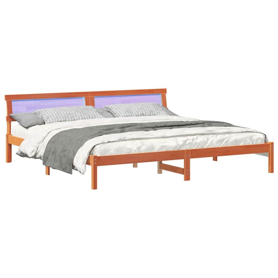 Bedframe Wasbruin 180 x 200 cm Massief grenenhout
