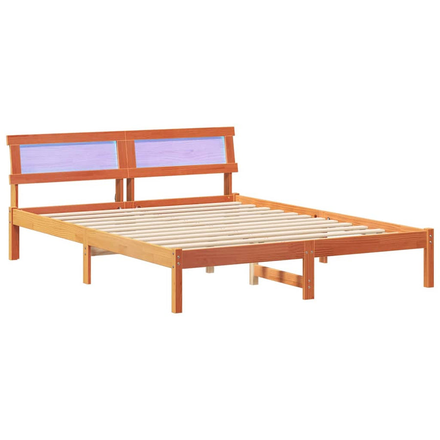 Bedframe Wasbruin 150 x 200 cm Massief grenenhout