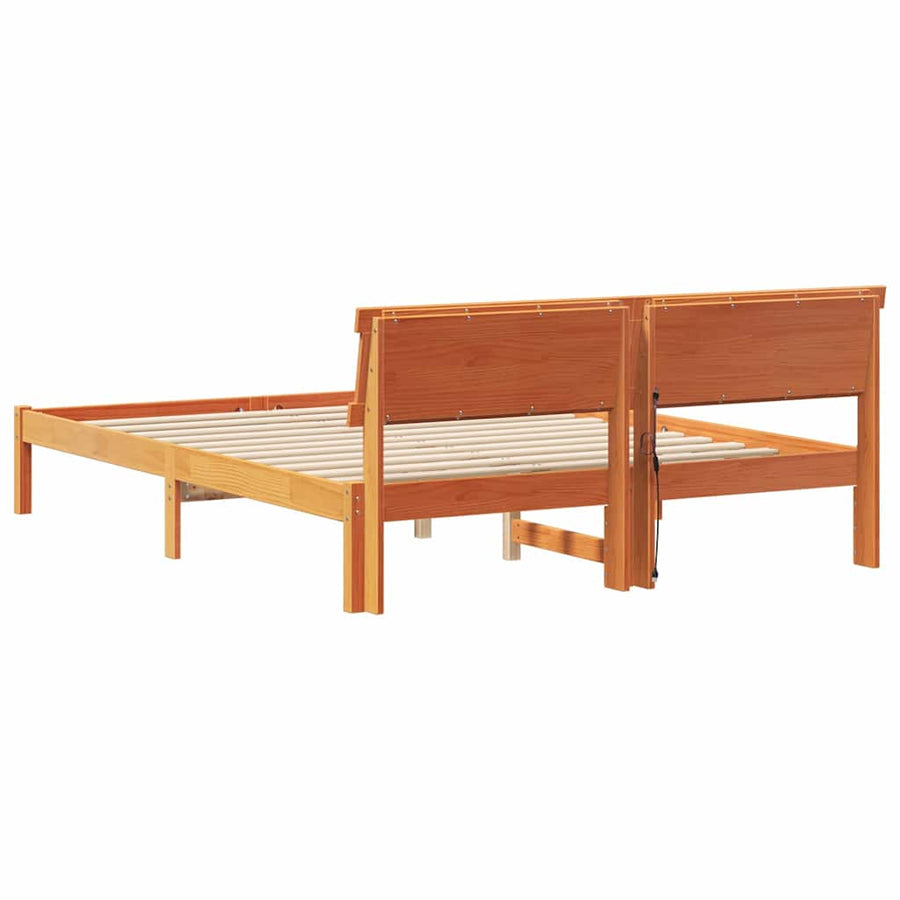 Bedframe Wasbruin 150 x 200 cm Massief grenenhout