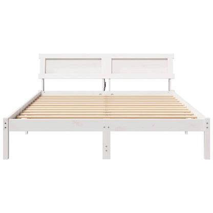 Bedframe Wit 140 x 200 cm Massief grenenhout