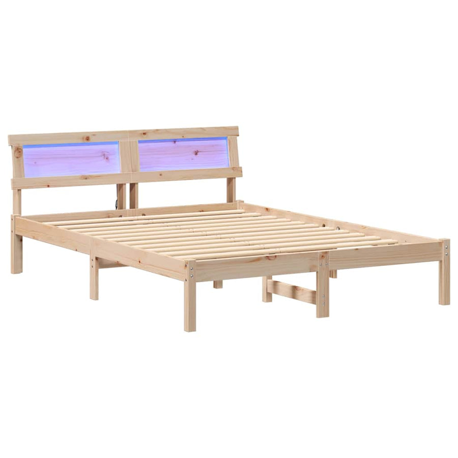 Bedframe Bruin 120 x 200 cm Massief grenenhout