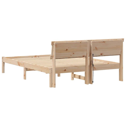 Bedframe Bruin 120 x 200 cm Massief grenenhout
