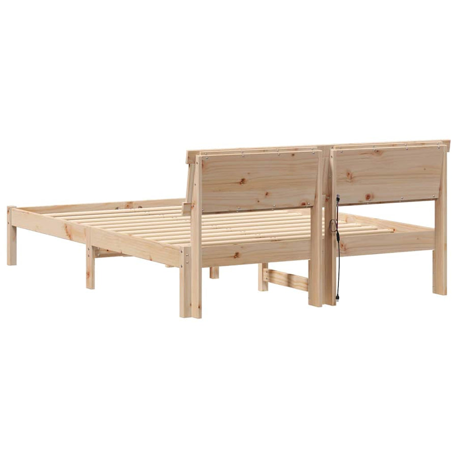 Bedframe Bruin 120 x 200 cm Massief grenenhout