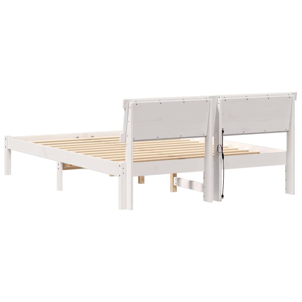 Bedframe Wit 120 x 200 cm Massief grenenhout