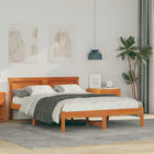 Bedframe 120x200 cm massief grenenhout wasbruin