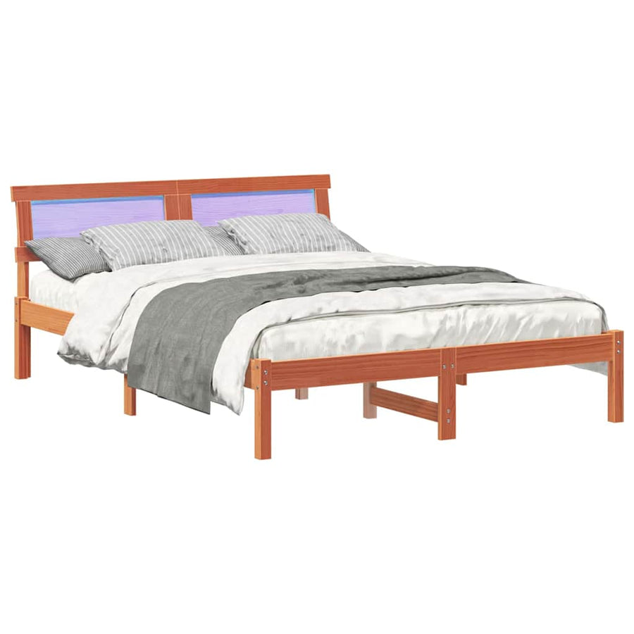 Bedframe Wasbruin 120 x 200 cm Massief grenenhout