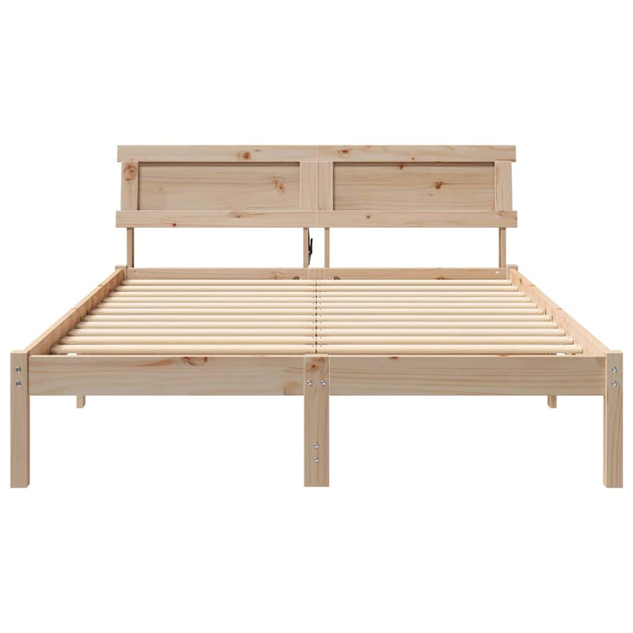 Bedframe Bruin 120 x 190 cm Massief grenenhout