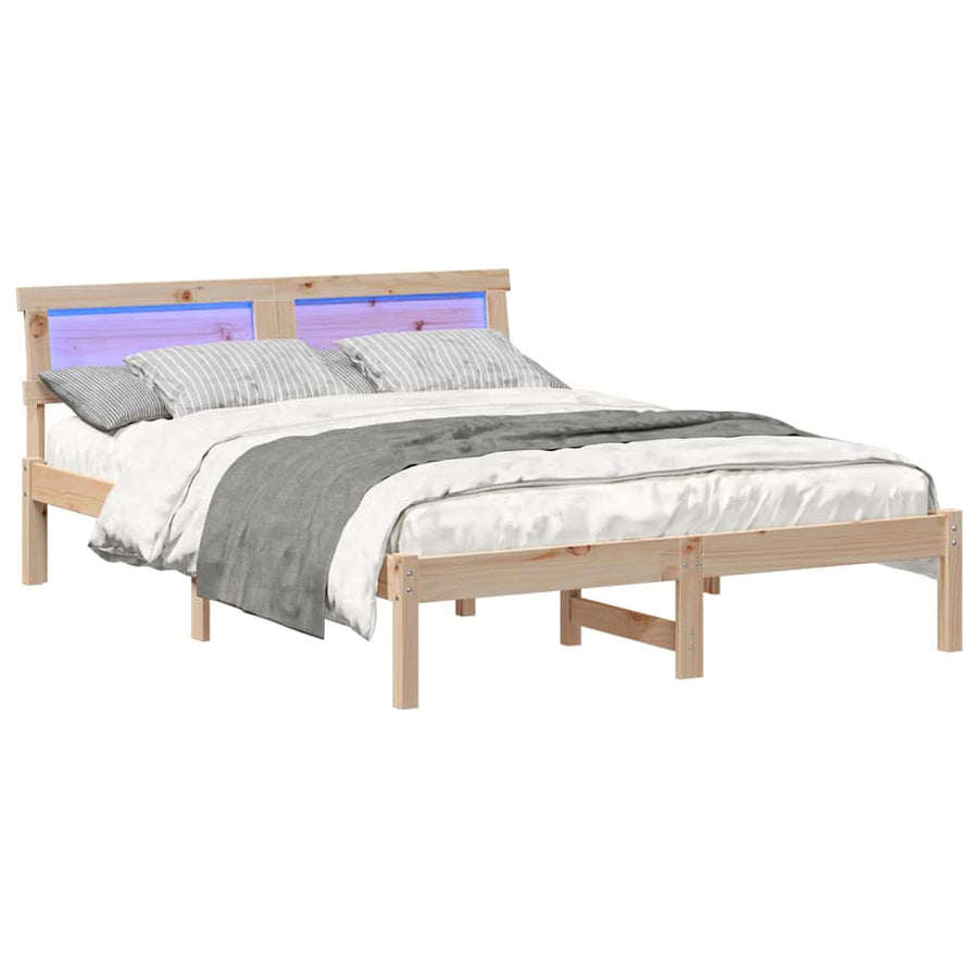 Bedframe Bruin 120 x 190 cm Massief grenenhout