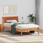Bedframe 90x200 cm massief grenenhout wasbruin
