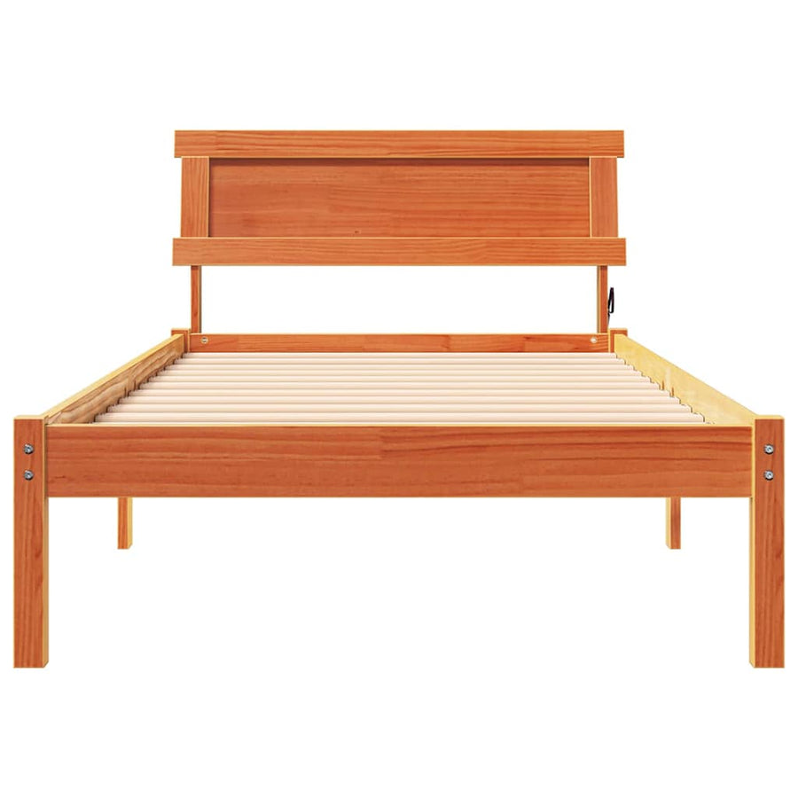 Bedframe Wax Bruin Wasbruin 90 x 200 cm Massief grenenhout