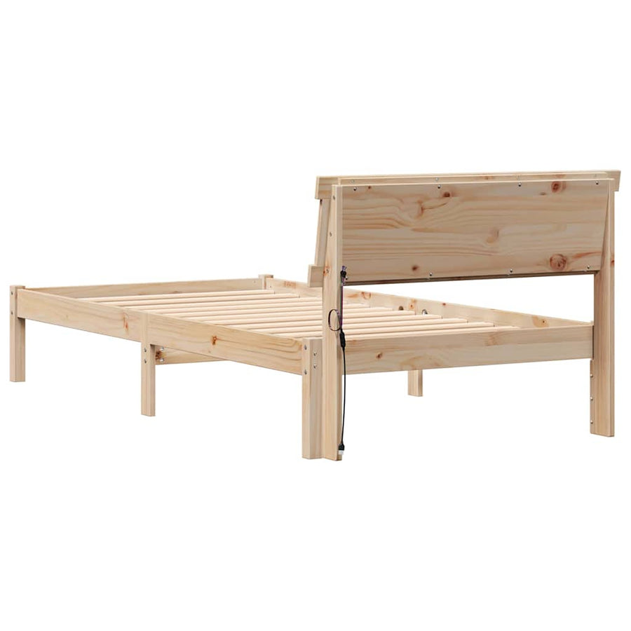 Bedframe Bruin 90 x 190 cm Massief grenenhout