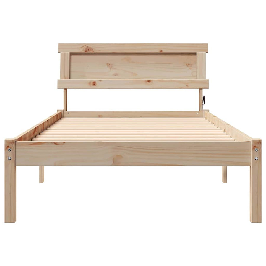 Bedframe Bruin 90 x 190 cm Massief grenenhout