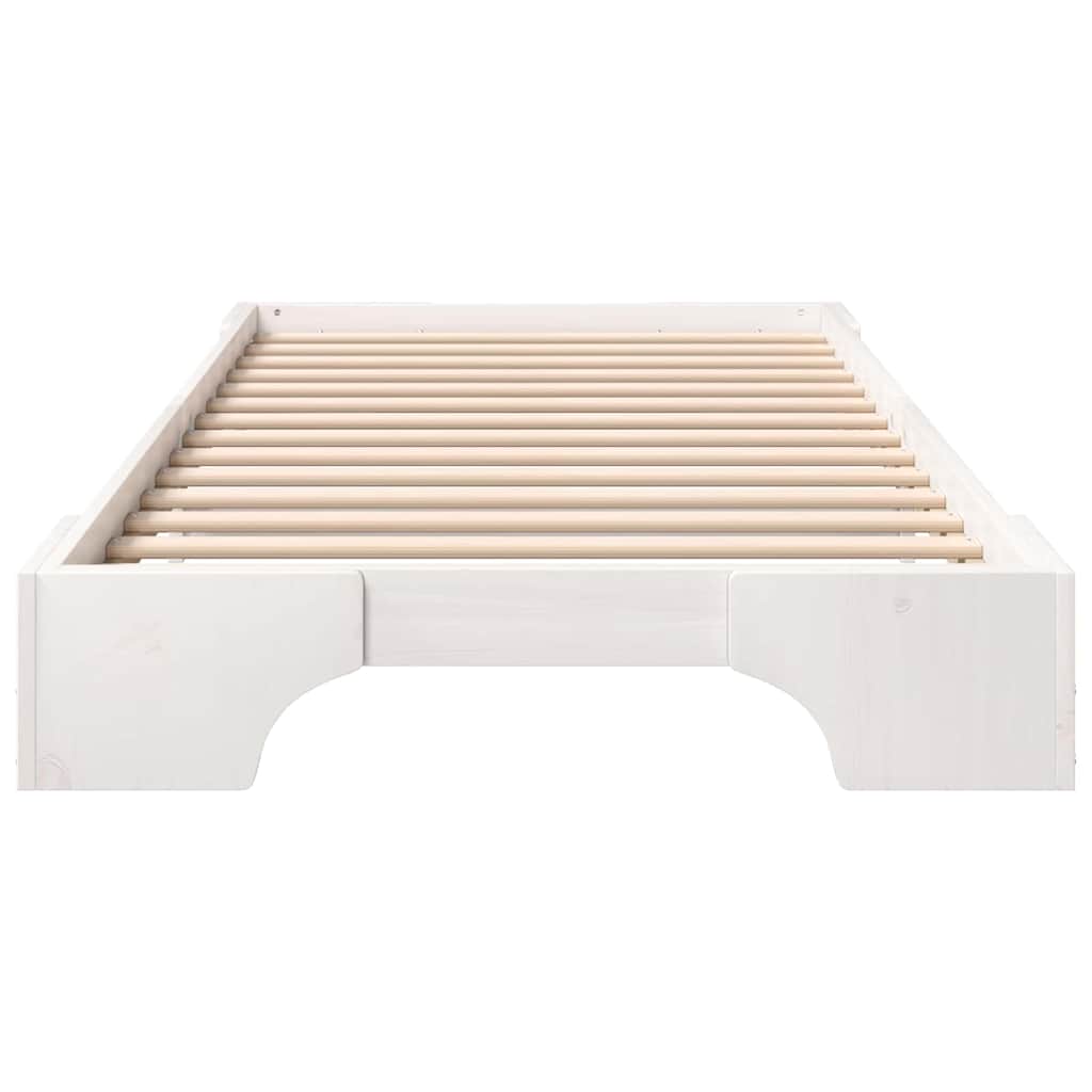 Bedframe met opslag Wit 100 x 210 cm Hout