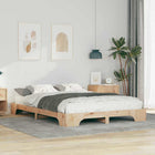 Bedframe 140x210 cm massief grenenhout bruin