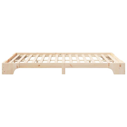 Bedframe met opslag Bruin 140 x 210 cm Hout