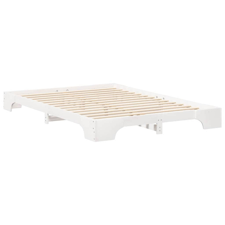 Bedframe met opslag Wit 140 x 210 cm Hout